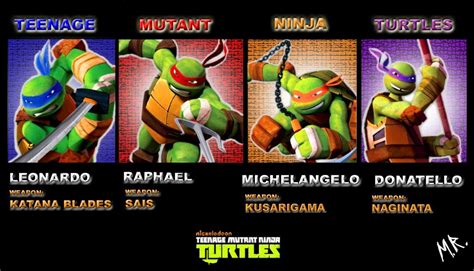 ninja turtles names characters